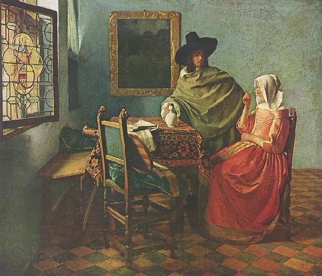 Johannes Vermeer Wine Glass Spain oil painting art